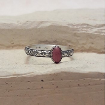 Bague Ethnique Rhodonite Argent 925