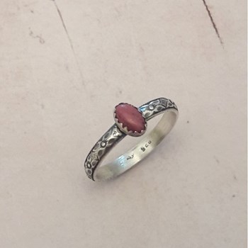 Bague Ethnique Rhodonite Argent 925