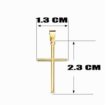 Collier - Médaille Croix Or 18 Carats 750/000 Jaune - Chaine Dorée