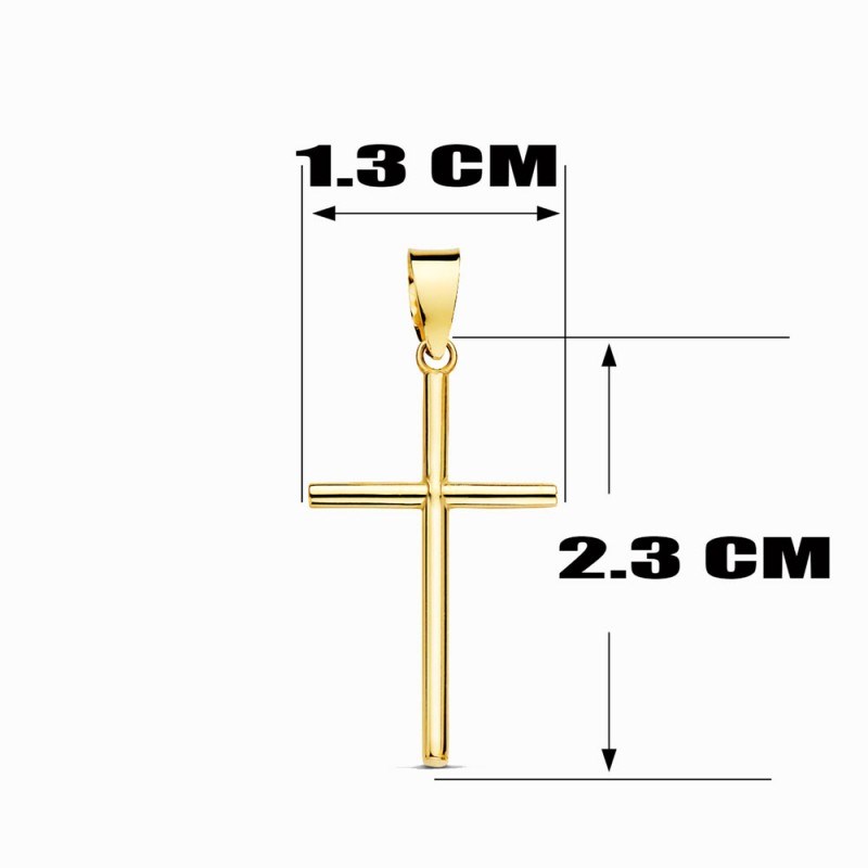 Collier - Médaille Croix Or 18 Carats 750/000 Jaune - Chaine Dorée - vue 2