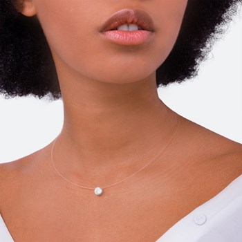 Collier transparent motif rond