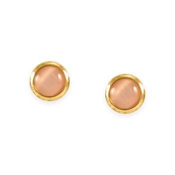 Boucles d'oreilles en acier doré avec résine rose