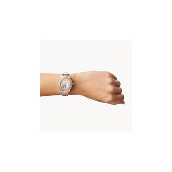 Montre femme Fossil Stella automatique bicolore