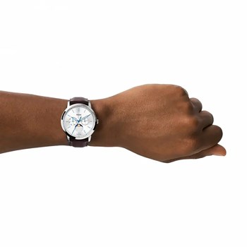 Montre Fossil Neutra Minimaliste cuir brun