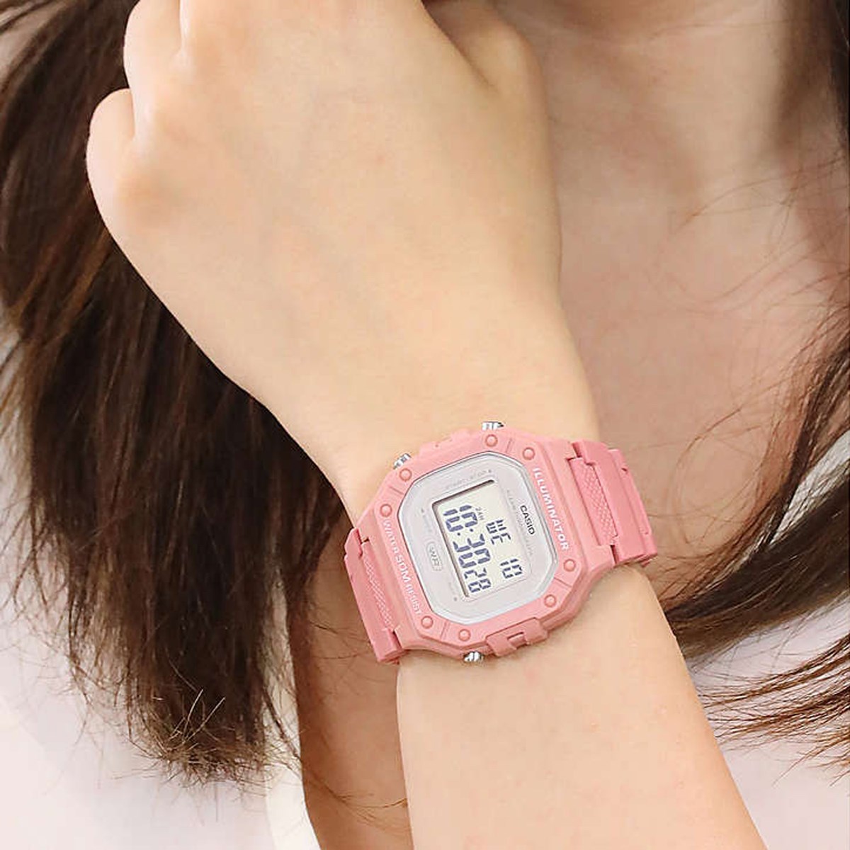 Montre Casio résine rose - vue 2