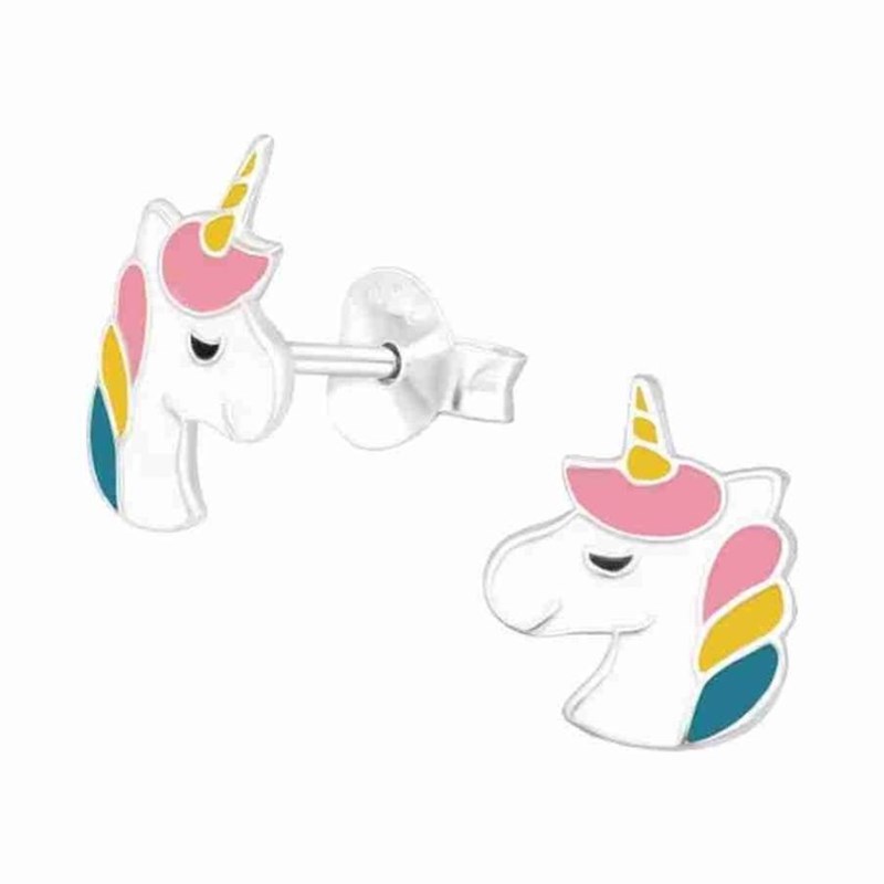 Boucle d'oreille licorne en argent 925