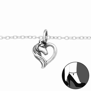 925 Sterling Zilveren Hart Enkelband Ketting