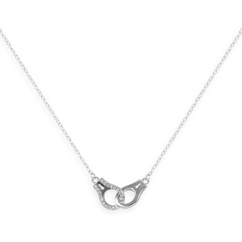 Collier en argent 925 rhodié avec oxydes de zirconium