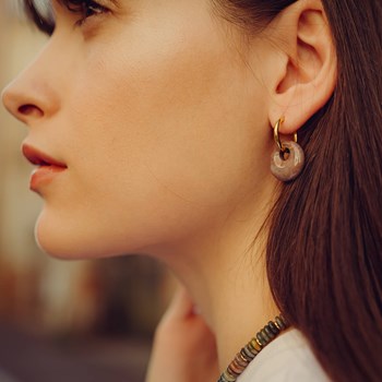 Blima ketting, armband en oorbellen in Indiase Agaat stenen