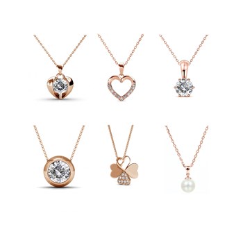 Calendrier de l'avent coeur - 14 bijoux - Or Rosé et Cristal