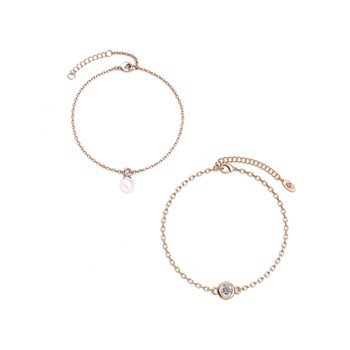 Calendrier de l'avent coeur - 14 bijoux - Or Rosé et Cristal