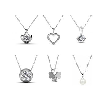 Calendrier de l'avent coeur - 14 bijoux - Argenté et Cristal