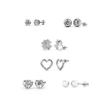 Calendrier de l'avent coeur - 14 bijoux - Argenté et Cristal