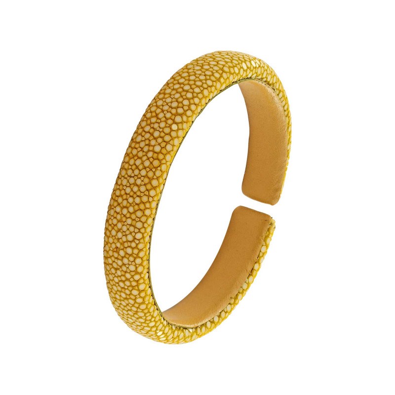 Bracelet Galuchat jaune 10