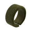 Bracelet Galuchat vert kaki 30 - vue V1