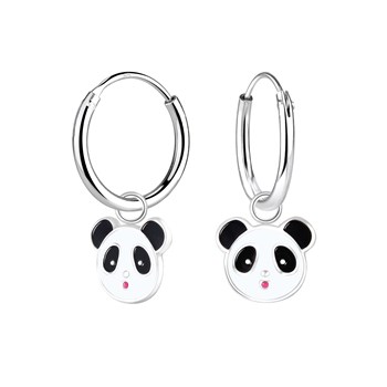 Boucles d'oreilles enfant Panda en argent 925