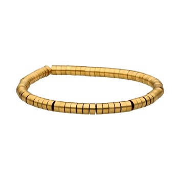 Bracelet Perles Heishi 4 Mm En Acier Doré