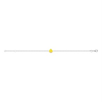 Bracelet poussin émail coloré Argent 925 Rhodié