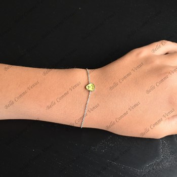 Bracelet poussin émail coloré Argent 925 Rhodié