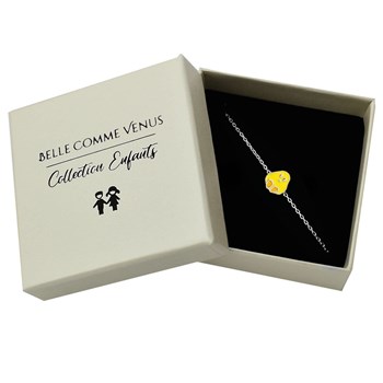 Bracelet poussin émail coloré Argent 925 Rhodié