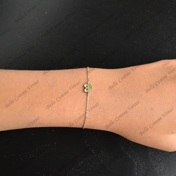 Bracelet grenouille émail coloré Plaqué or 750 3 microns