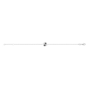 Bracelet patte de chien chat coussinet émail coloré Argent 925 Rhodié