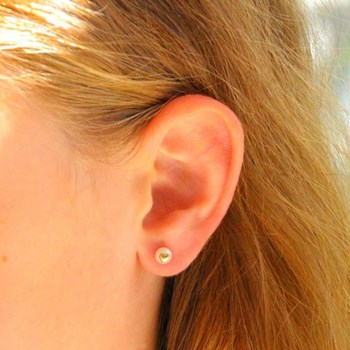 Boucles d'Oreilles Or 18 Carats 750/000 Jaune - Perles de Culture et Coeur