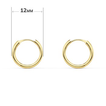 Boucles d'Oreilles Créoles Or 18 Carats 750/000 Jaune