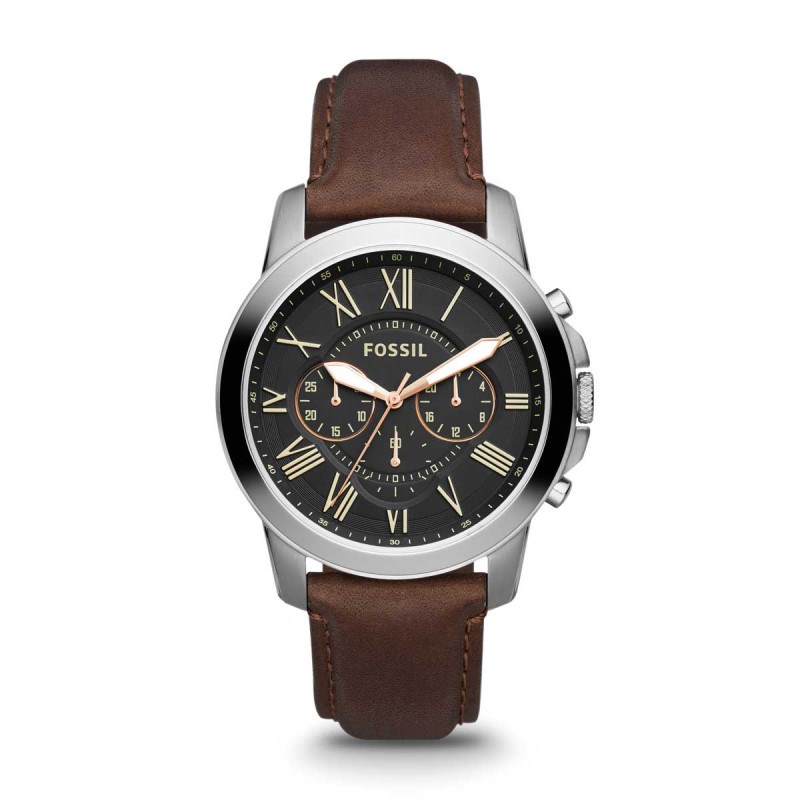 Montre Fossil Grant homme quartz en cuir - FS4813