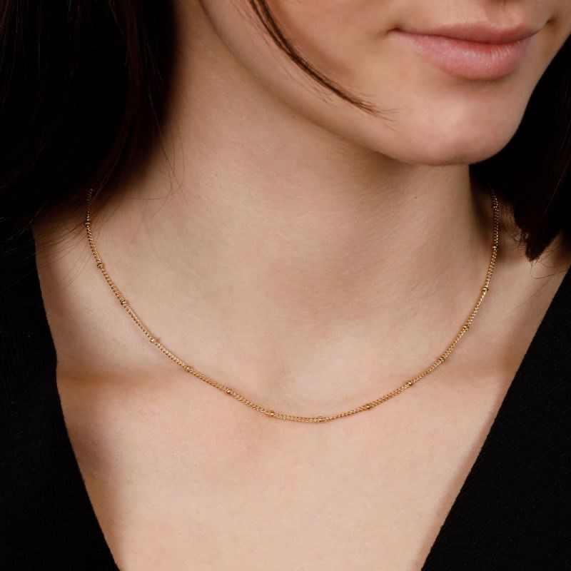 Collier Rosefield 'Dotted Necklace Gold' - JDCHG-J057 - vue 2