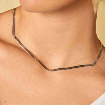 Rosefield 'Snake Necklace Silver' - JNFSS-J528