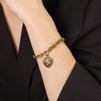 Bracelet Guess 'Heart Cage' Acier doré - JUBB03094JWYGS