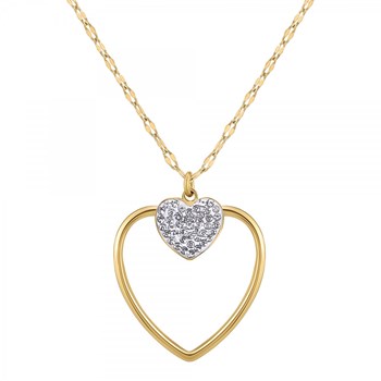 Collier coeur par SC Bohème orné de Cristaux scintillants