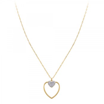 Collier coeur par SC Bohème orné de Cristaux scintillants