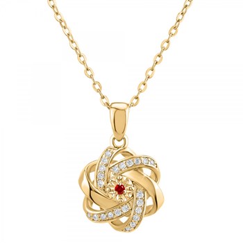 Necklace by SC Bohème adorned with a genuine ruby