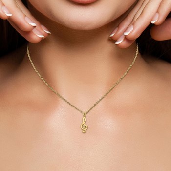 SC Bohème dreggenketting bezet met een echte witte diamant