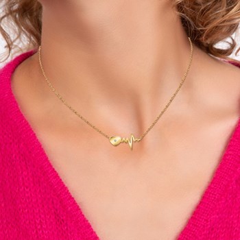 Collier coeur par SC Bohème orné d'un véritable diamant blanc