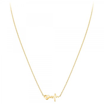 Collier coeur par SC Bohème orné d'un véritable diamant blanc