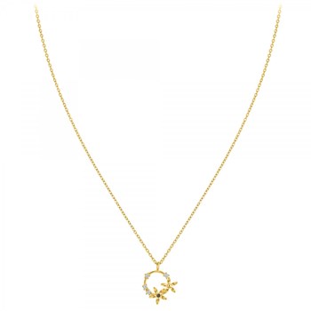 Collier Fleurs par SC Bohème orné d'un véritable diamant noir