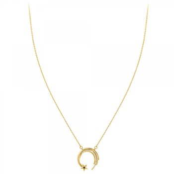 Collier Etoile Filante par SC Bohème orné d'un véritable diamant noir