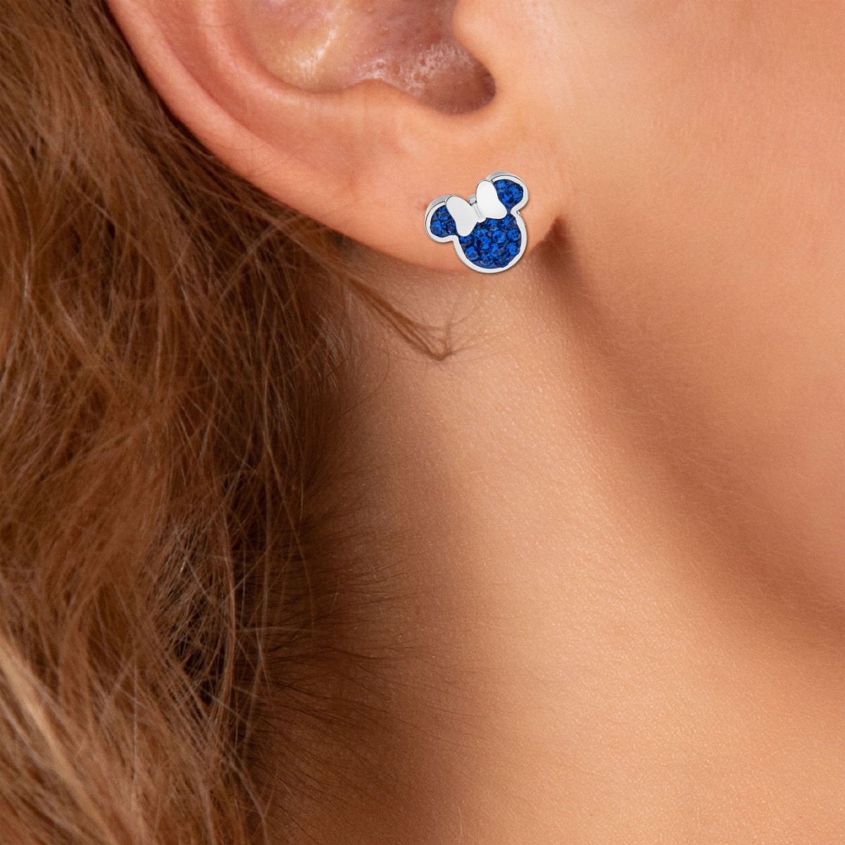 Boucles d'oreilles Disney ornées de Cristaux scintillants - Minnie - vue 2