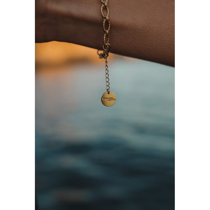 bracelet perle doré à l'or fin - NÉLYA - vue 4