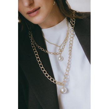 collier perle plaqué argent - NÉLYA