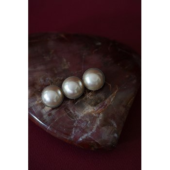 maxi broche perles plaqué argent - NÉLYA