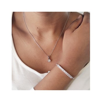 Crystal Mia Birth Stone Set - Silver and Crystal