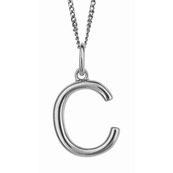 925 zilveren letter C ketting