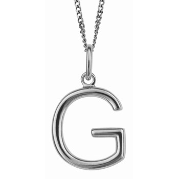 925 zilveren letter G ketting
