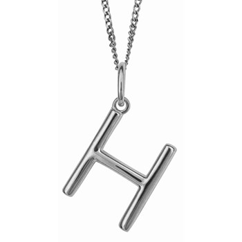 925 zilveren letter H halsketting
