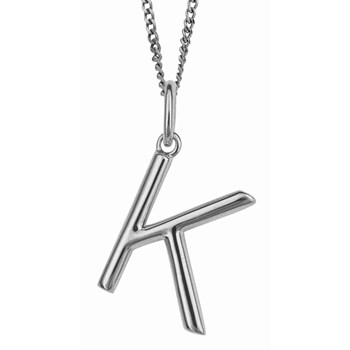 925 zilveren letter K ketting