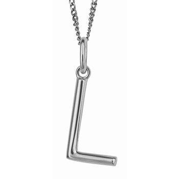 925 zilveren letter L ketting